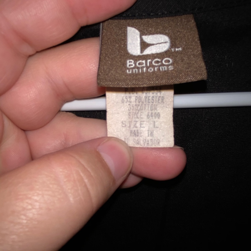 Barco black scrub jacket size LARGE